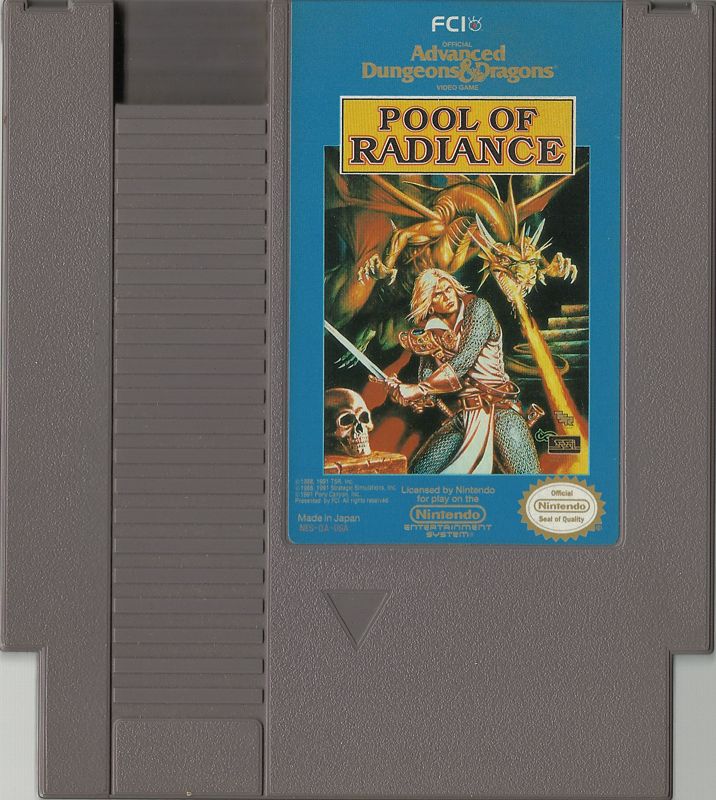 Advanced Dungeons and deals Dragons Pool of Radiance Nintendo NES authentic