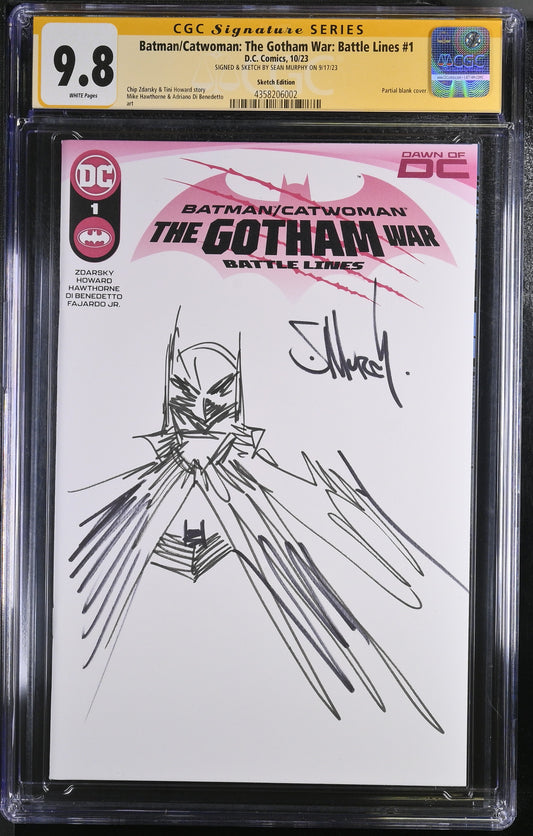 Batman/Catwoman: The Gotham War: Battle Lines #1 Sketch Edition CGC Signature Series 9.8 (Original Sketch by Sean Gordon Murphy)