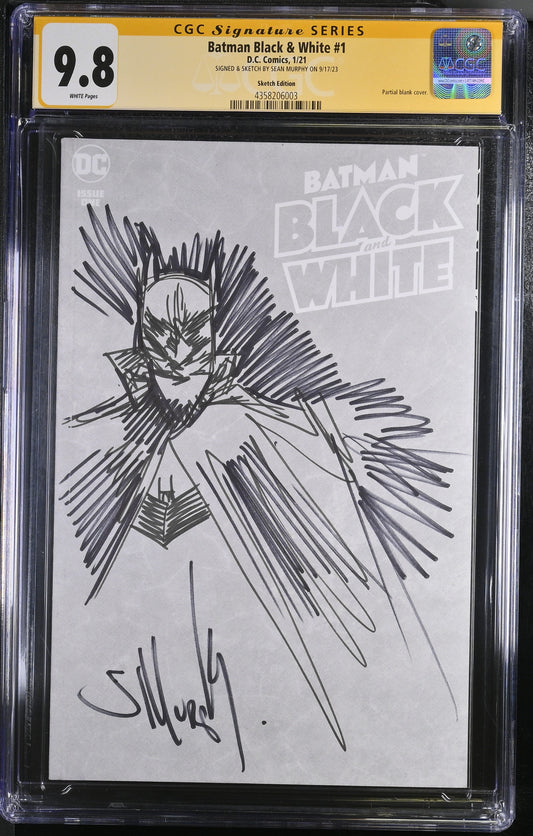 Batman Black & White #1 Sketch Edition CGC Signature Series 9.8 (Original Sketch by Sean Gordon Murphy)
