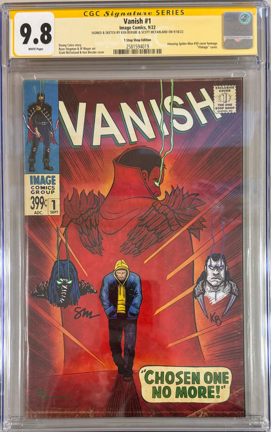 Vanish #1 Scott McFarland & Ken Berube Exclusive Variant CGC Signature Series 9.8