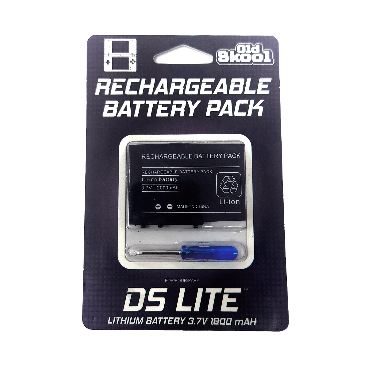 Old Skool DS Lite Battery with Screwdriver