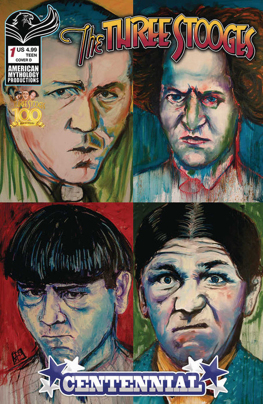 Three Stooges Centennial #1 Cover D Pagana Painting