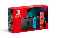 Nintendo Switch System - New / Grey Joy-Con (V2) - Pre-Played / Neon Blue and Neon Red Joy-Con