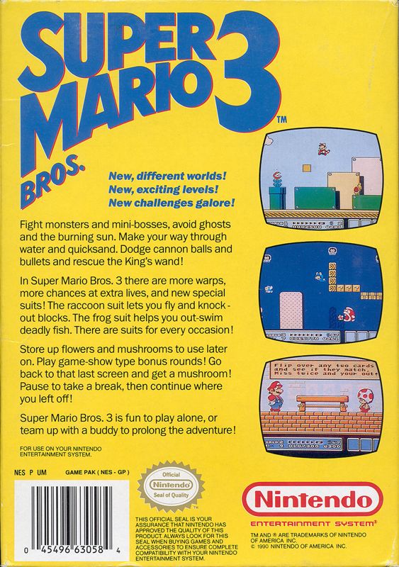 Newest Super Mario Bros 3 for Nintendo NES CIB