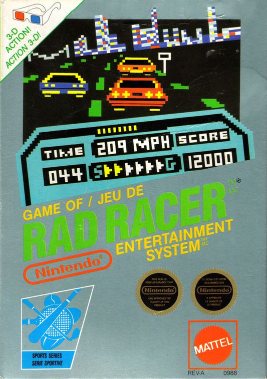 Rad Racer [5 Screw] - (CIB) (NES)