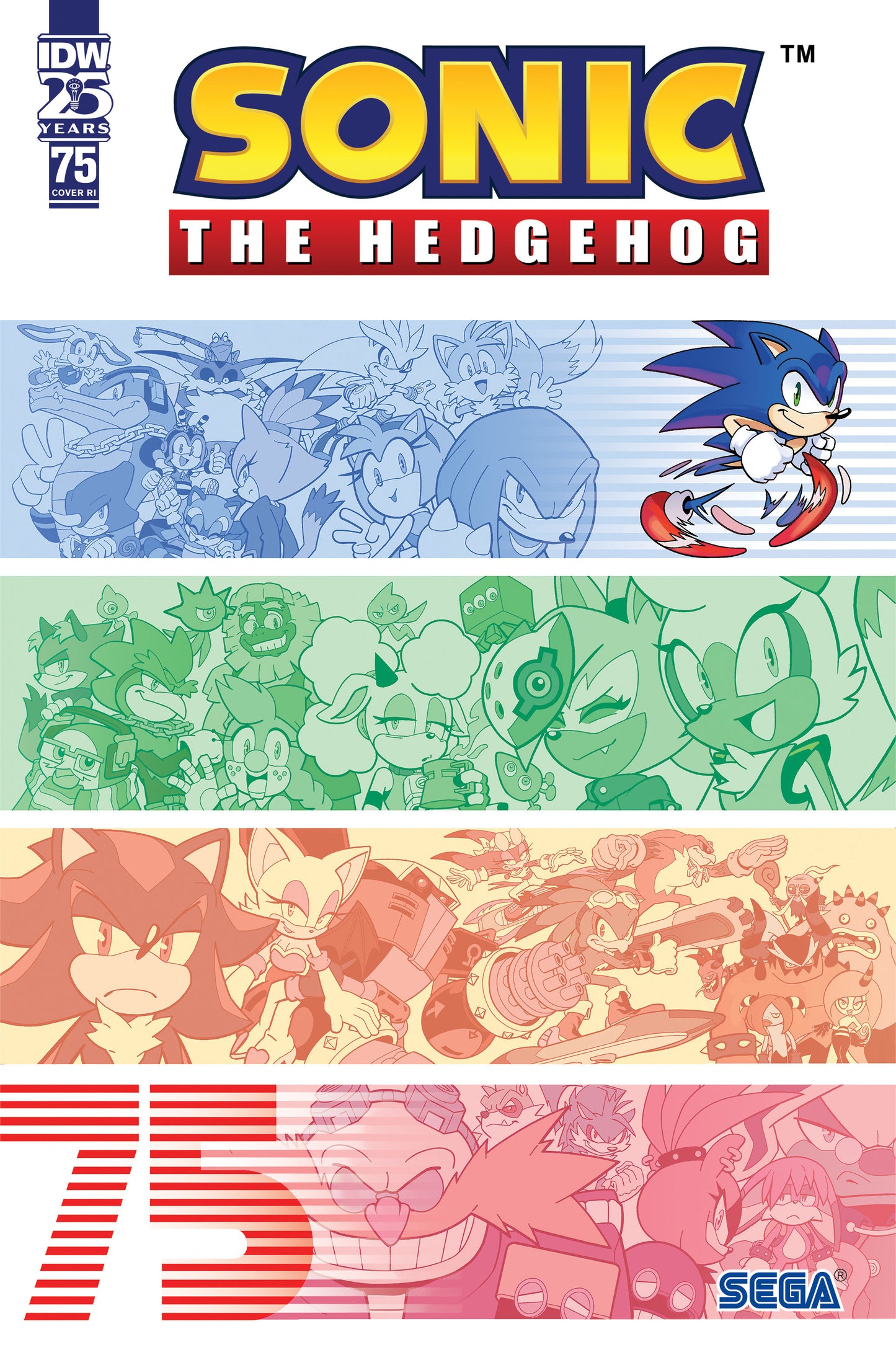 Sonic The Hedgehog #75 Variant Ri (25) (Yardley)