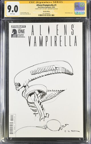 Aliens/Vampirella #1 Sketch Edition - CGC Signature Series 9.0 Walt Simonson