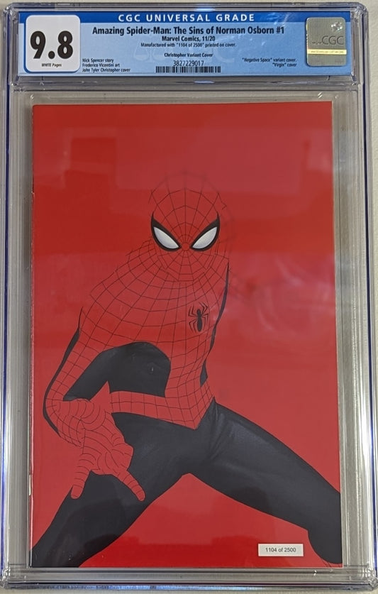 Amazing Spider-Man: The Sins of Norman Osborn #1 Christopher Variant Cover - CGC Graded 9.8