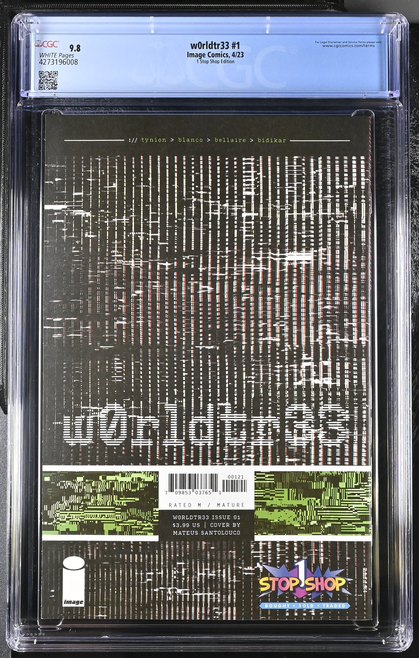 w0rldtr33 #1 Mateus Santolouco The One Stop Shop Exclusive Variant CGC Graded 9.8