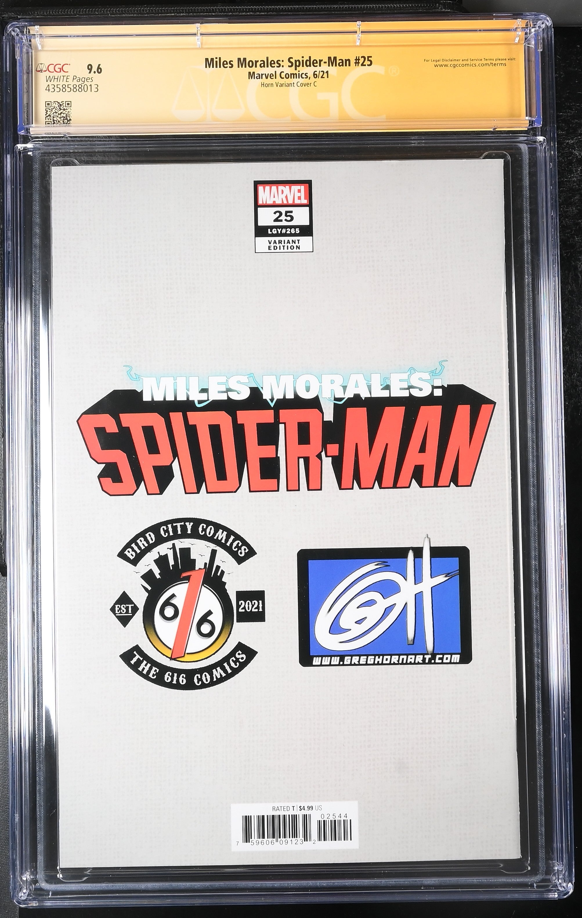 Miles Morales Spider-Man 25 2024 Greg Horn Variant Cover C CGC 9.6