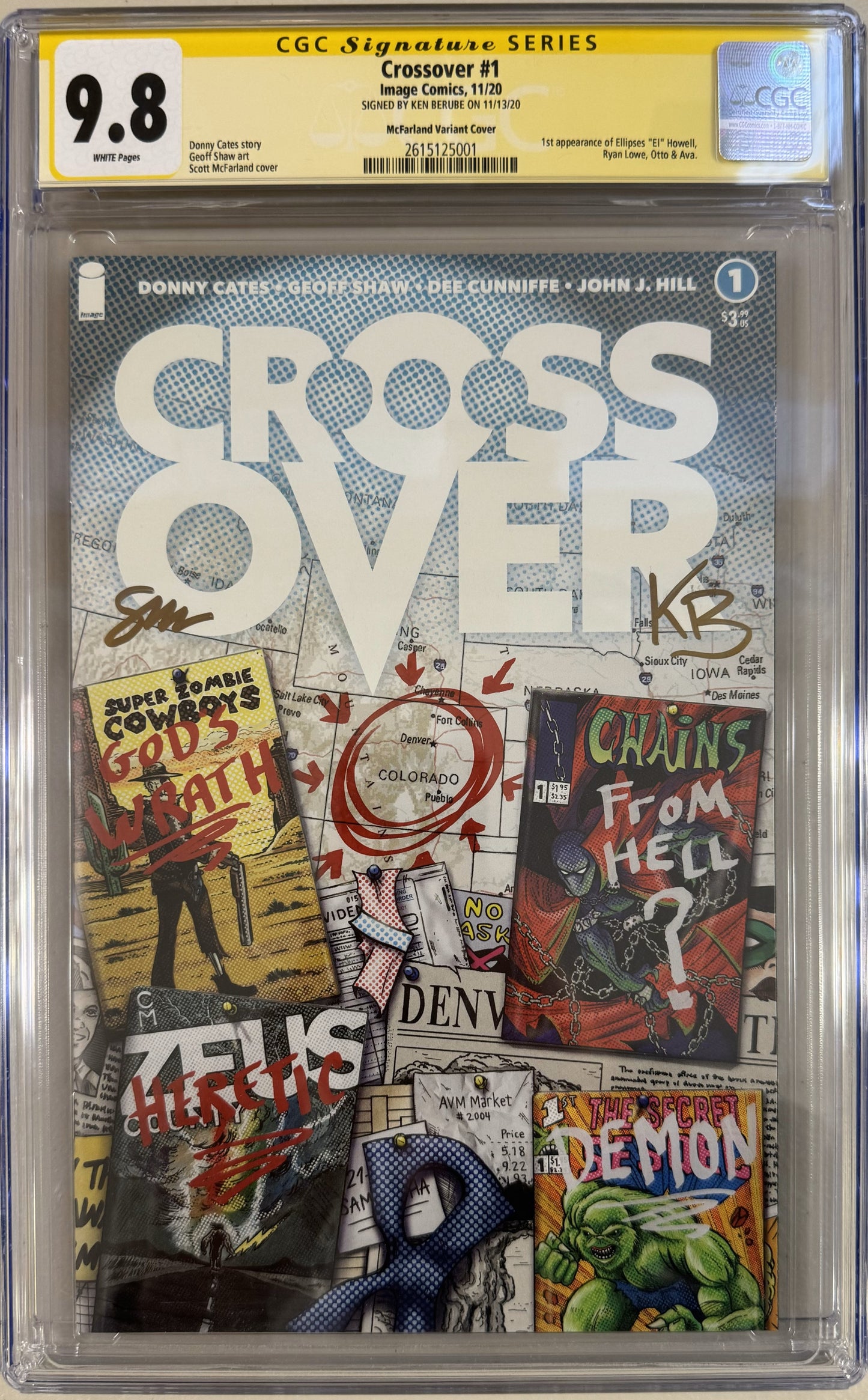 Crossover #1 McFarland Variant Cover - CGC Signature Series 9.8