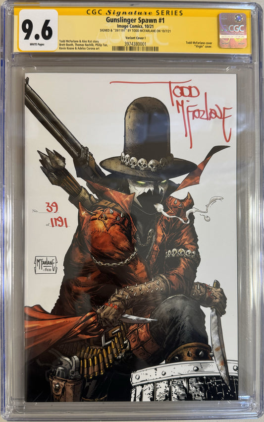 Gunslinger Spawn #1 Todd McFarlane Variant Cover CGC Signature Series 9.6