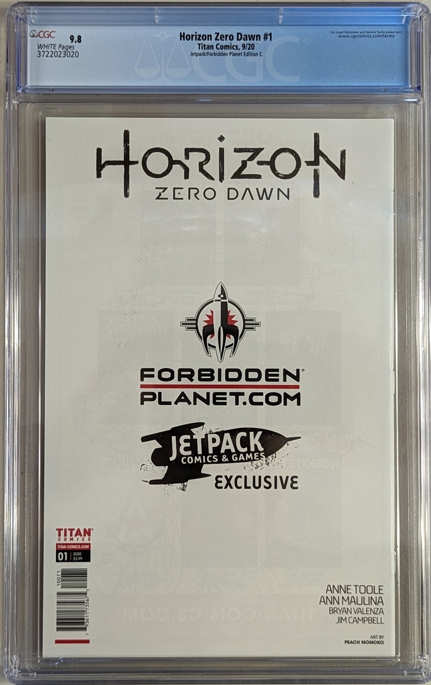 Horizon Zero Dawn #1 Jetpack/Forbidden Planet Edition C - CGC Graded 9.8