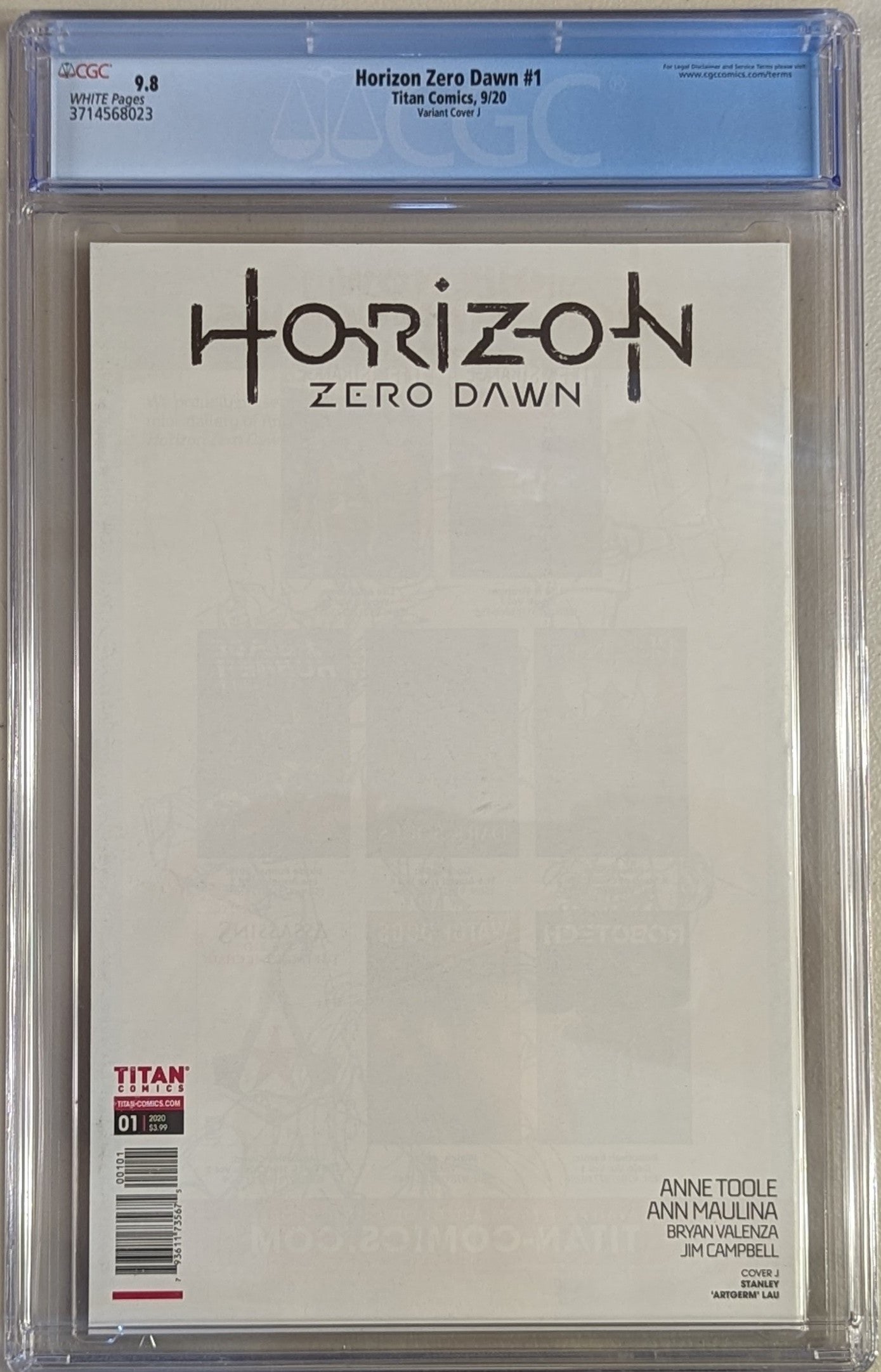 Horizon Zero Dawn #1 Variant Cover J - CGC Graded 9.8