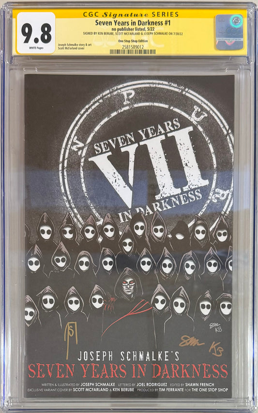 Seven Years In Darkness #1 Scott McFarland & Ken Berube Exclusive Variant CGC Signature Series 9.8