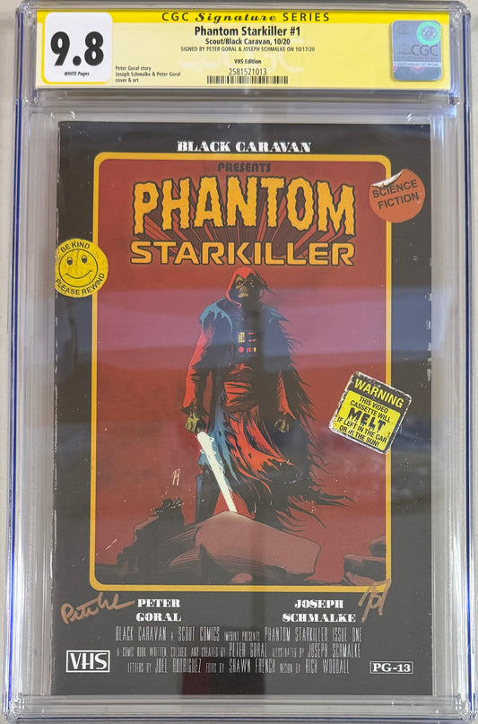 Phantom Starkiller #1 Secret VHS Variant CGC Signature Series 9.8