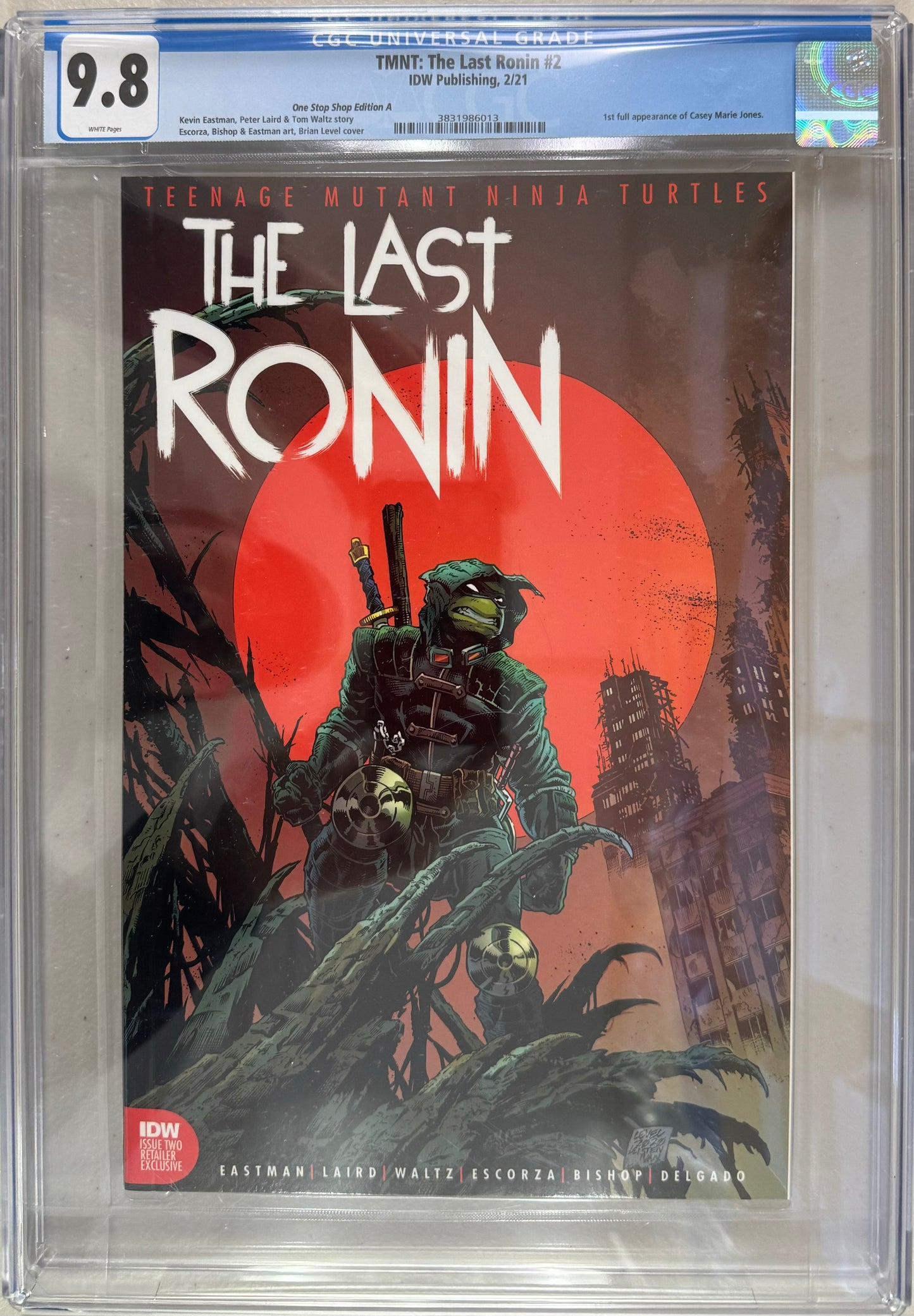 TMNT The Last Ronin #2 Brian Level Exclusive Variant - CGC Graded 9.8