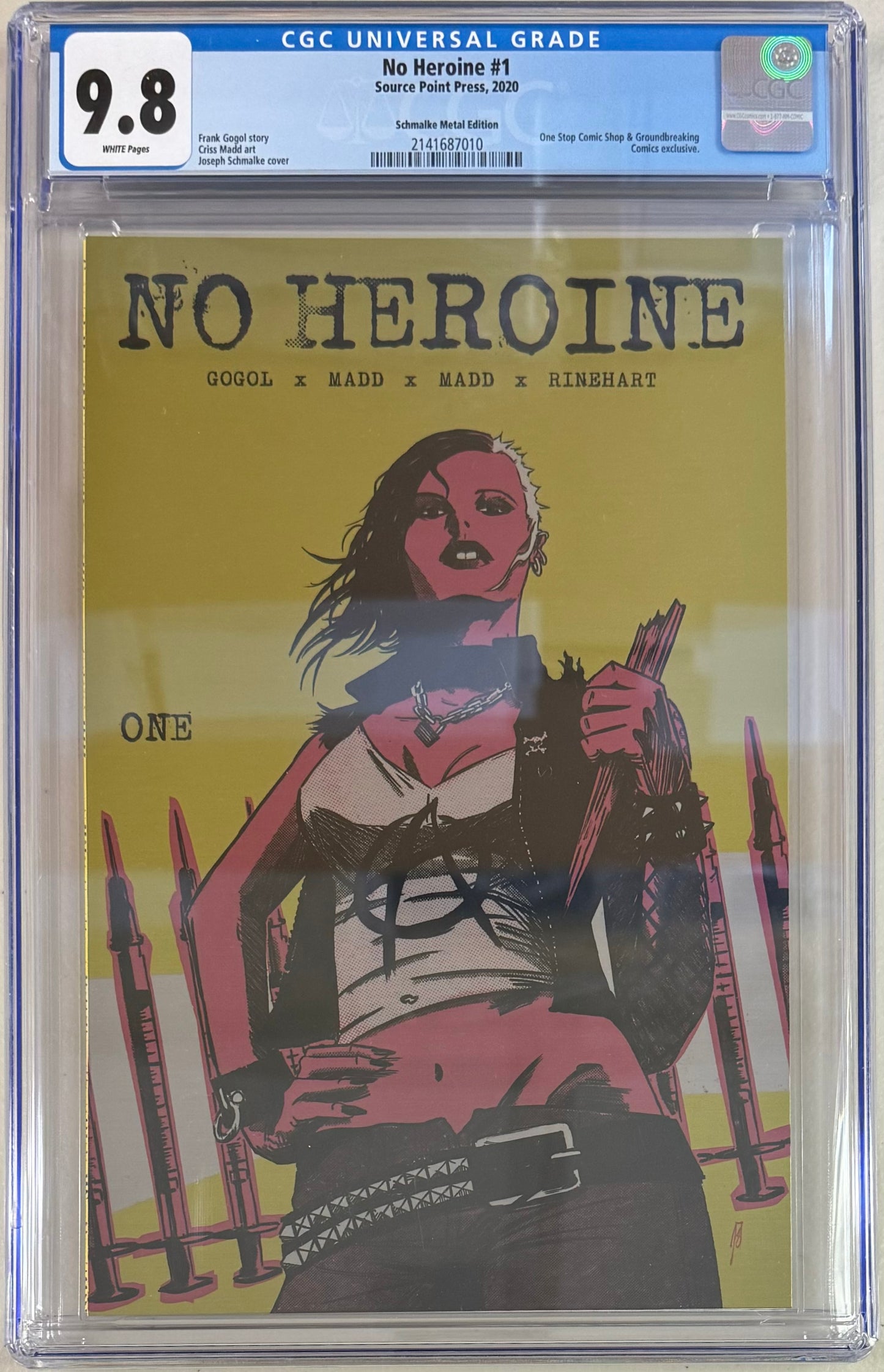 No Heroine #1 Joseph Schmalke Metal Edition CGC Graded 9.8