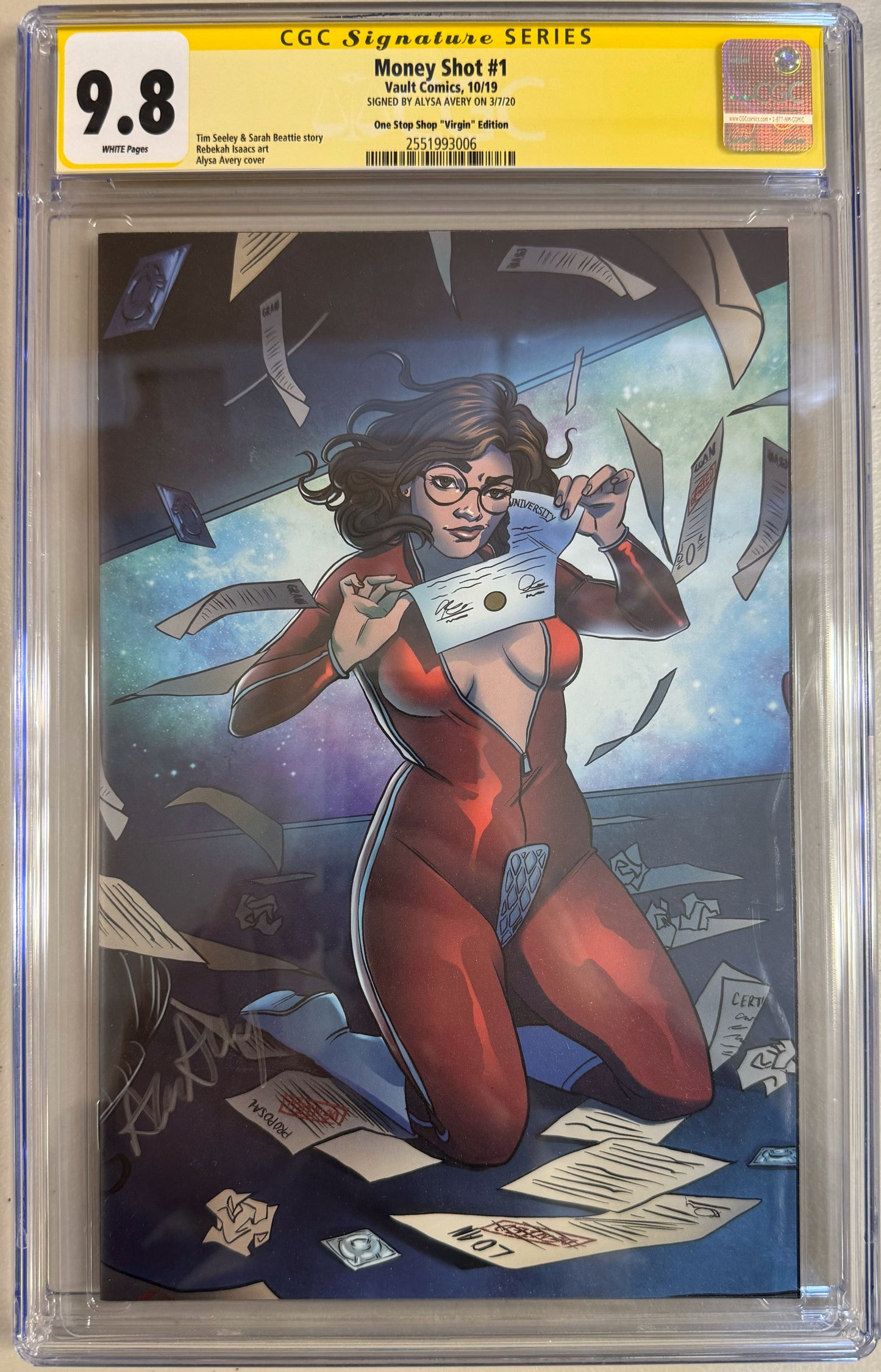 Money Shot #1 Alysa Avery Exclusive Variant - CGC Signature Series 9.8