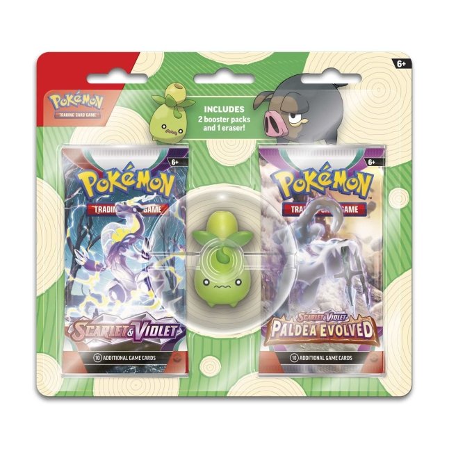 Pokemon TCG - Back To School Eraser and Boosters Scarlet/Violet - Smoliv - Smoliv - Smoliv - Smoliv - Smoliv - Smoliv - Smoliv -