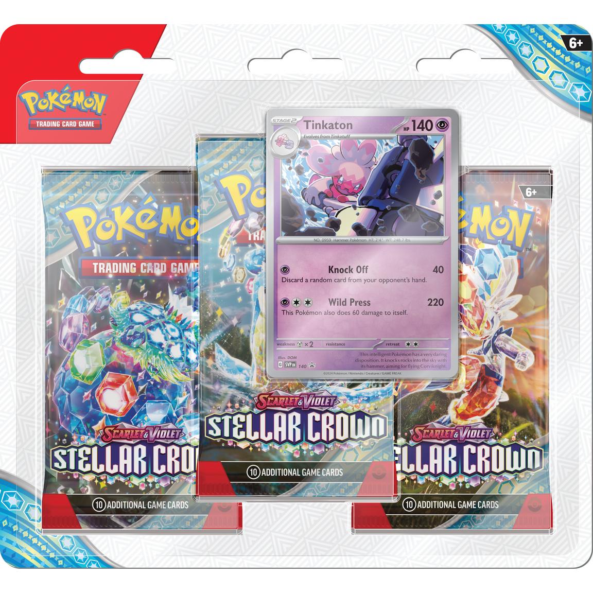 Pokemon TCG - Stellar Crown - Three Booster Blister