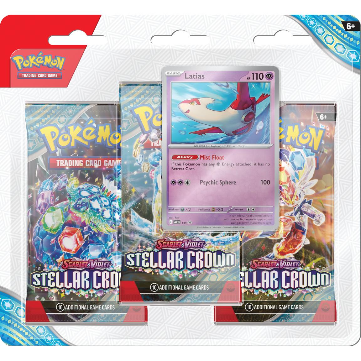 Pokemon TCG - Stellar Crown - Three Booster Blister