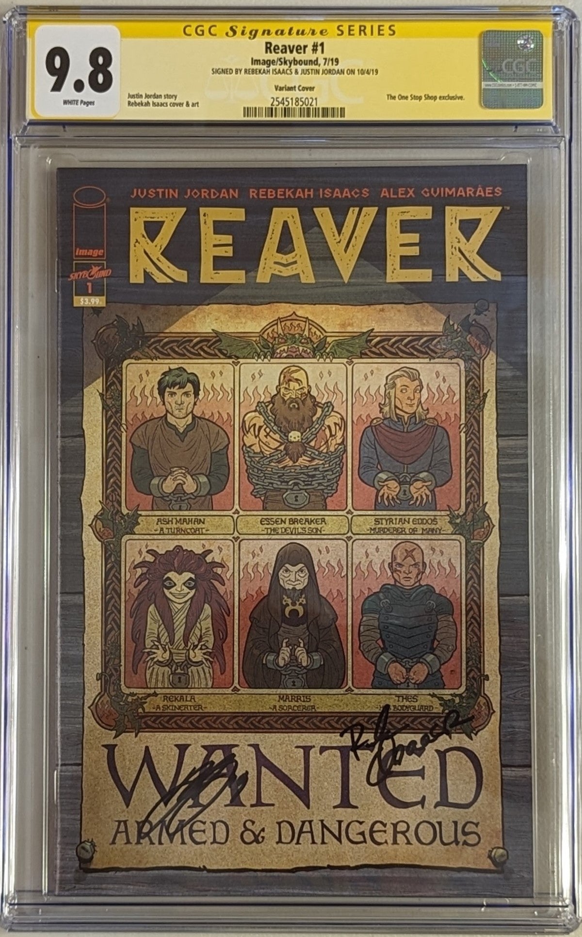 Reaver #1 Variant Cover - CGC Signature Series 9.8