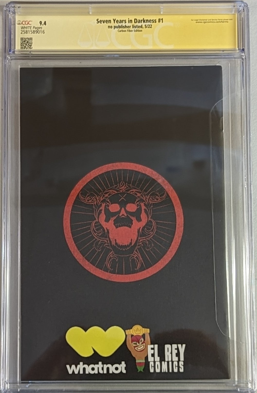 Seven Years in Darkness #1 Carbon Fiber Edition - CGC Signature Series 9.4