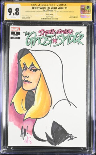 Spider-Gwen: The Ghost-Spider #1 Sketch Edition - CGC Signature Series Adam Hughes 9.8