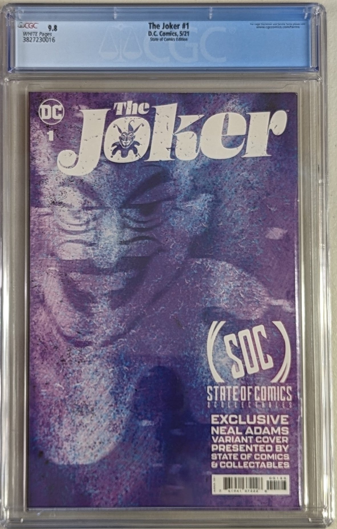 The Joker #1 Neal Adams Variant - CGC Graded 9.8