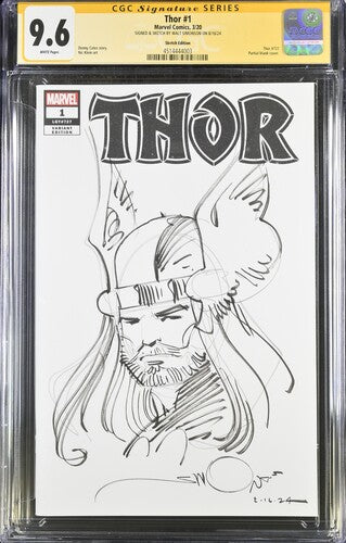 Thor #1 Sketch Edition - CGC Signature Series 9.6 Walt Simonson