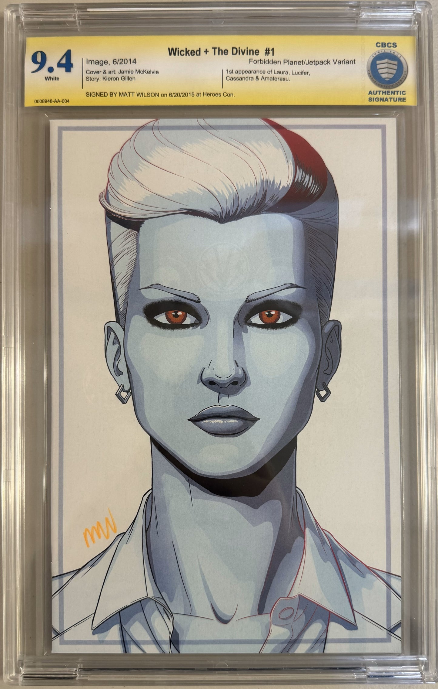 Wicked + The Divine #1 Forbidden Planet/Jetpack Variant - CBCS Signature 9.4