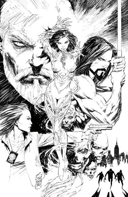 Witchblade #1 (2024) Cover I Inc 1:500 Marc Silvestri Signed Black & White Full Art Variant