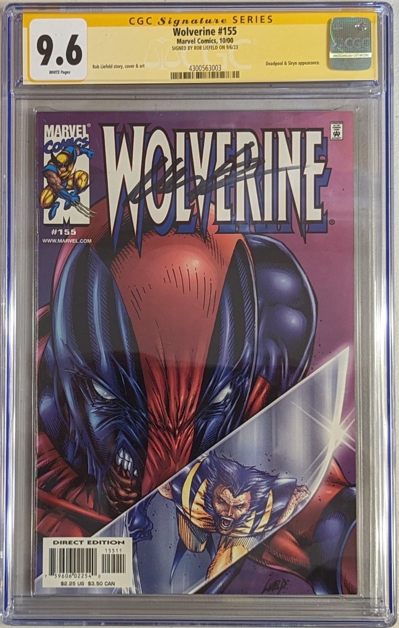 Wolverine #155 - CGC Signature Series 9.6