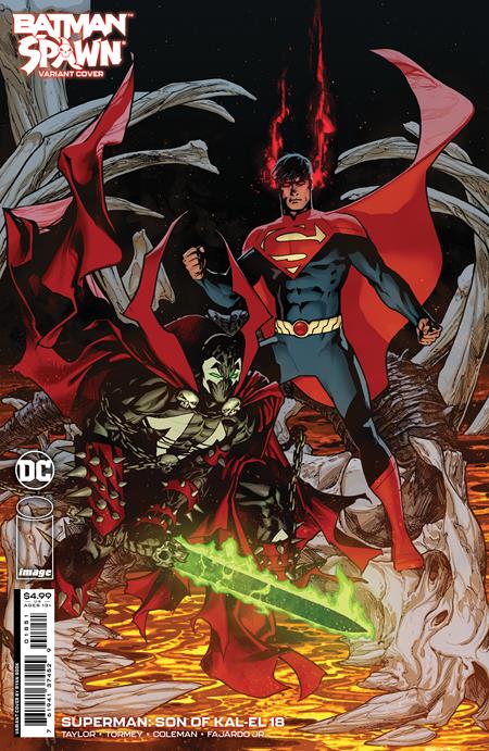 The One Stop Shop Comics & Games Superman Son Of Kal-El #18 Cvr E Ryan Sook DC Spawn Card Card Stock Var (Kal-El Returns) (12/13/2022) DC Comics