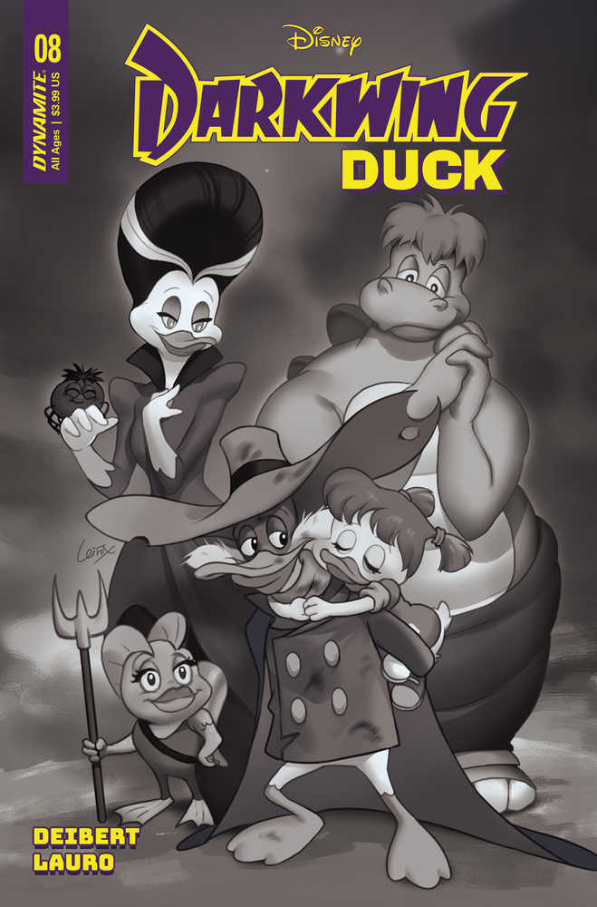 Darkwing Duck #8 Cover G 10 Copy Variant Edition Leirix Black & White
