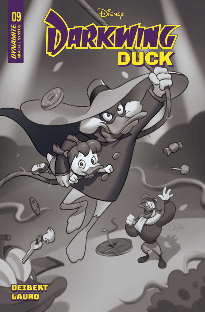 Darkwing Duck #9 Cover G 10 Copy Variant Edition Leirix Black & White