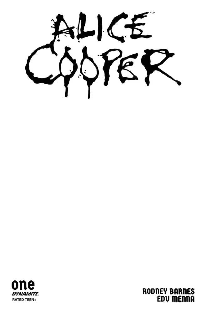 Alice Cooper #1 (Of 5) Cover E Blank Authentix