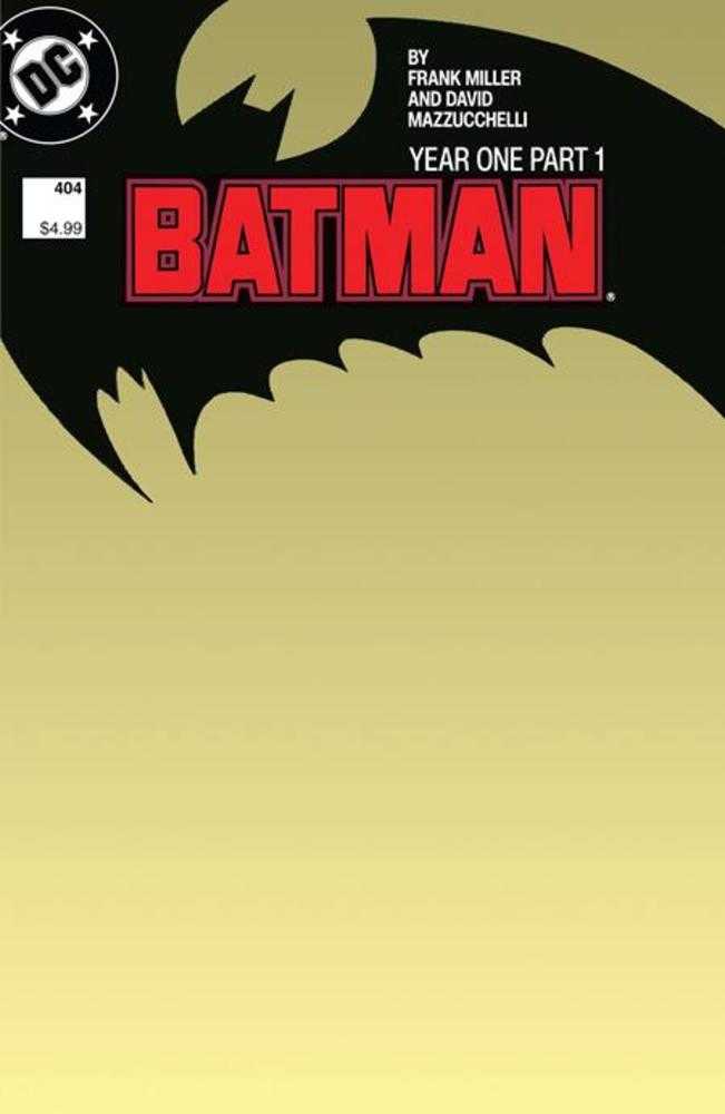 Batman #404 Facsimile Edition Cover B Blank Card Stock Variant
