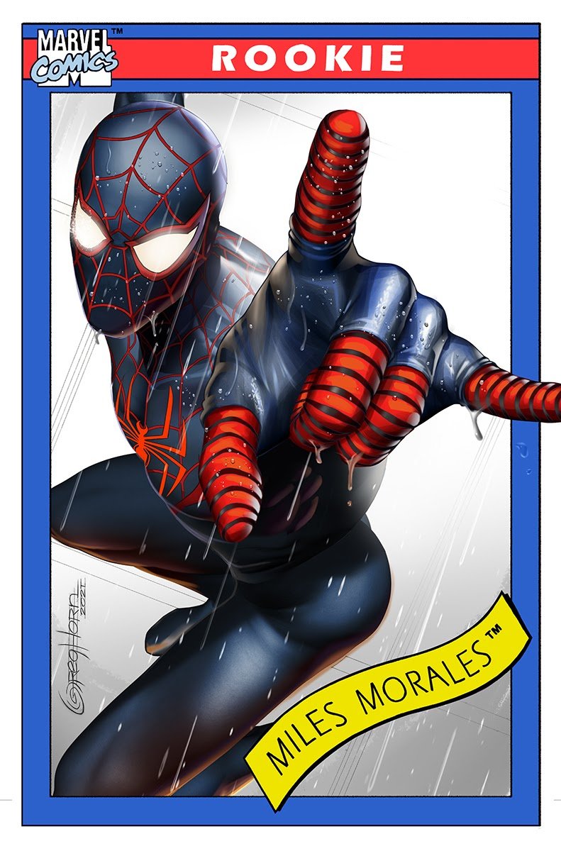 The One Stop Shop Comics & Games Miles Morales Spider-Man #25 Greg Horn Exclusive Rookie Card Variant MARVEL COMICS