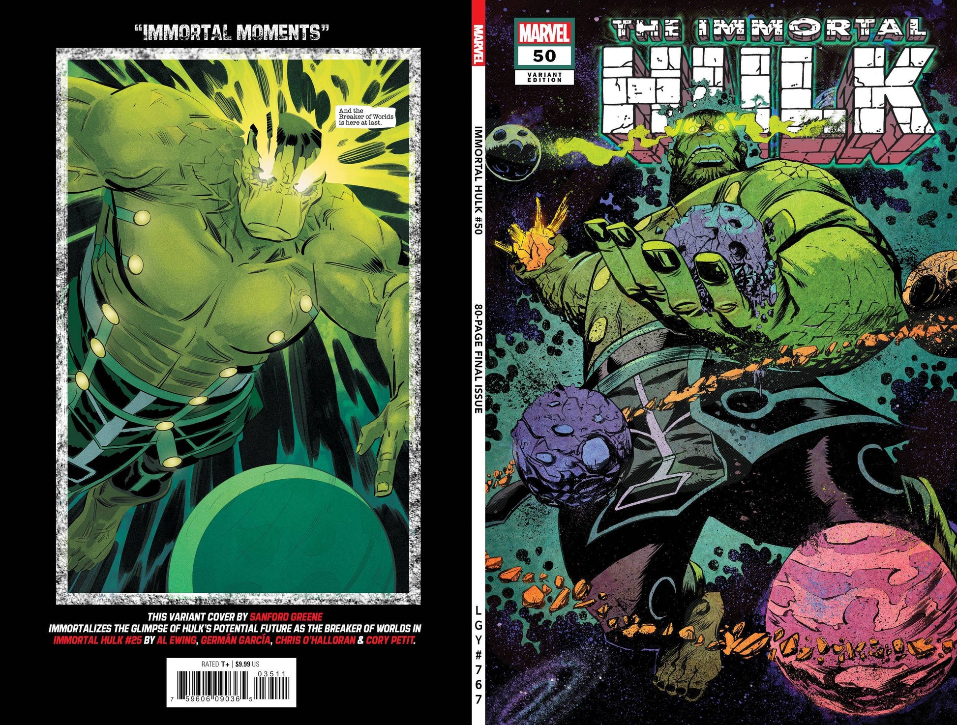 Immortal Hulk #50 Greene Var (10/13/2021) - The One Stop Shop Comics & Games