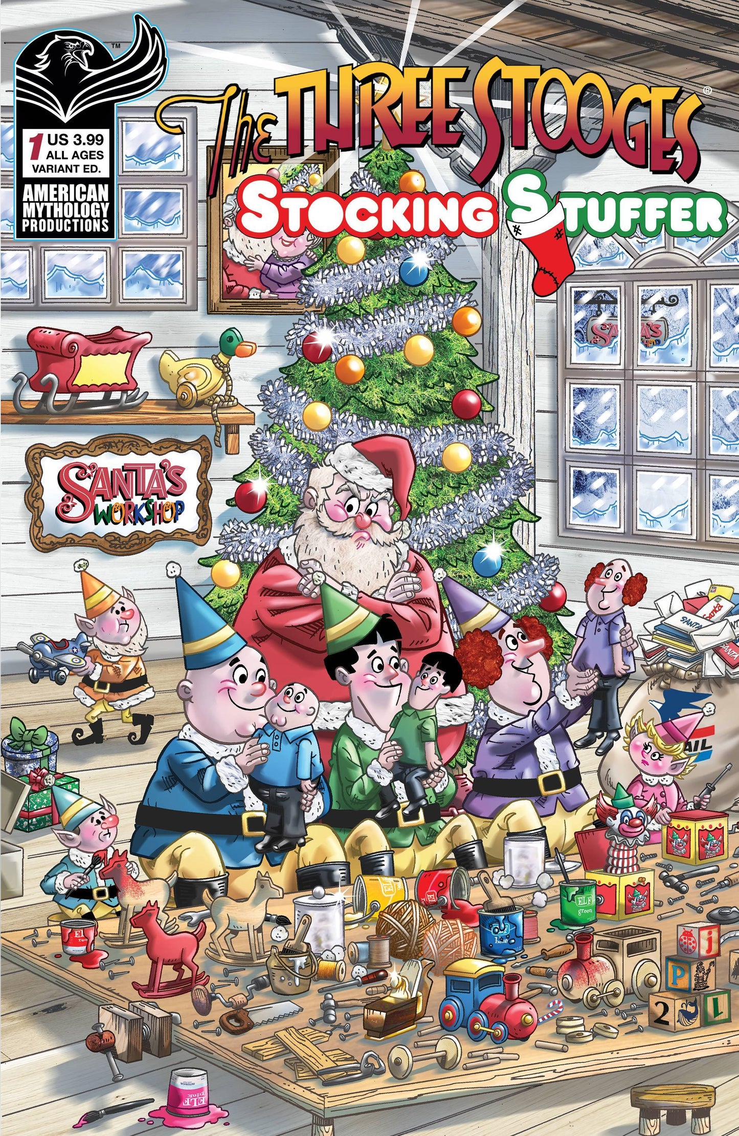Three Stooges Stocking Stuffer #1 Cvr B Pacheco (12/22/2021) - The One Stop Shop Comics & Games