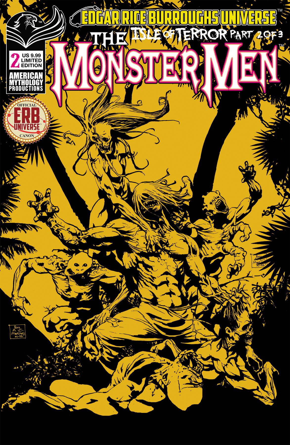The One Stop Shop Comics & Games Monster Men Isle Of Terror #2 (Of 3) Cvr B Ltd Ed 300 Copies (05/25/2022) AMERICAN MYTHOLOGY PRODUCTIONS