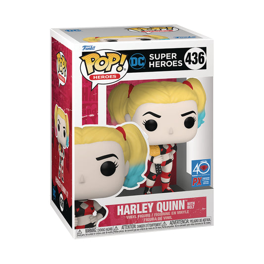 The One Stop Shop Comics & Games POP Heroes DC Harley Quinn W/Belt Vin Fig (09/28/22) FUNKO