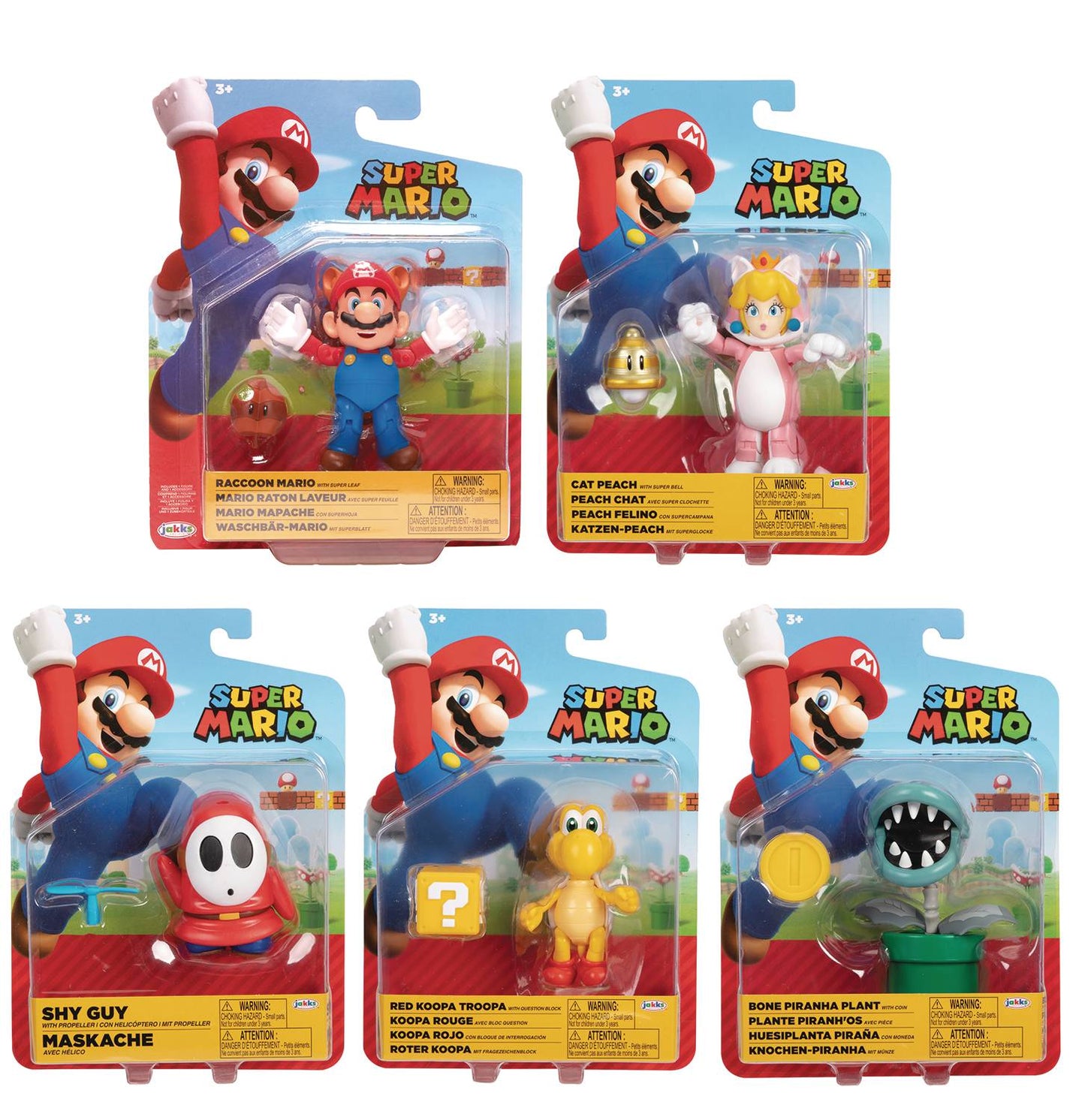 World of Nintendo Super Mario 4-Inch Figures - Cat Peach with Bell