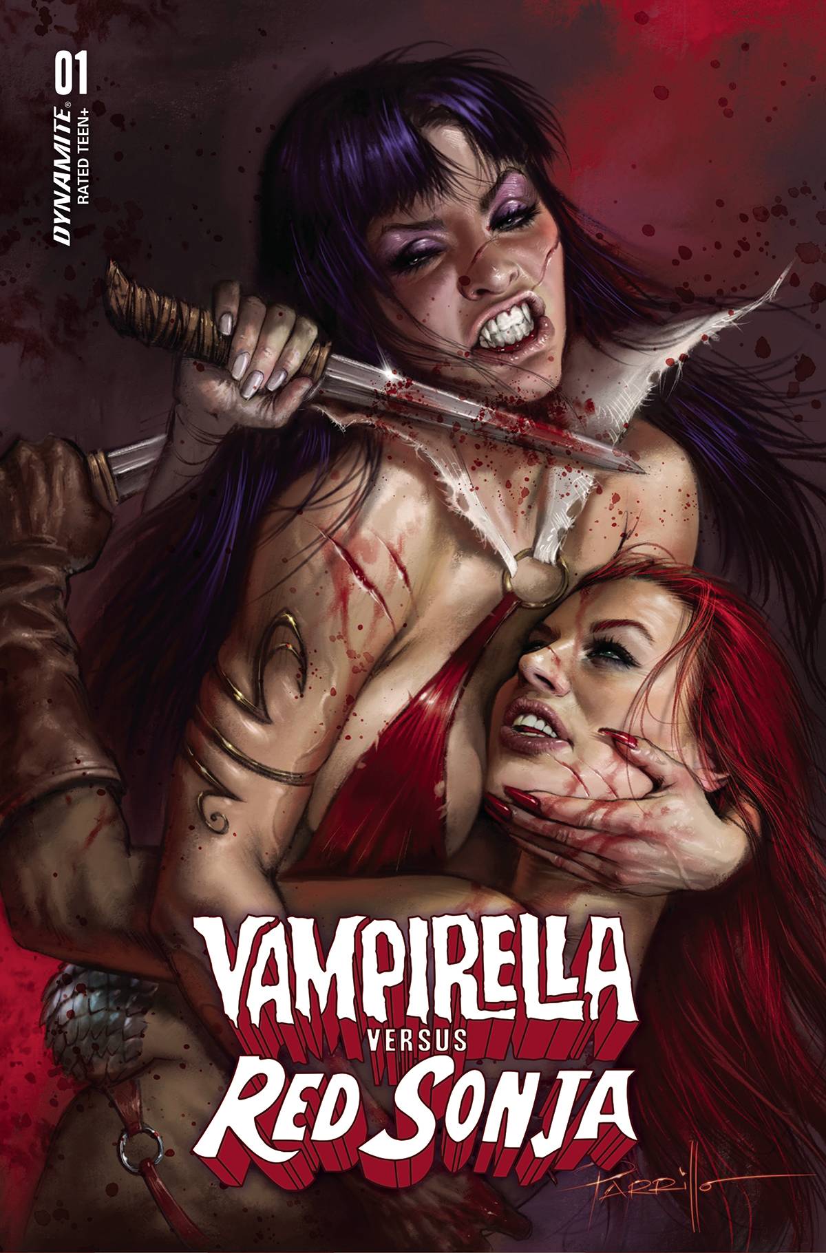 The One Stop Shop Comics & Games Vampirella Vs Red Sonja #1 Cvr A Parrillo (11/02/2022) DYNAMITE