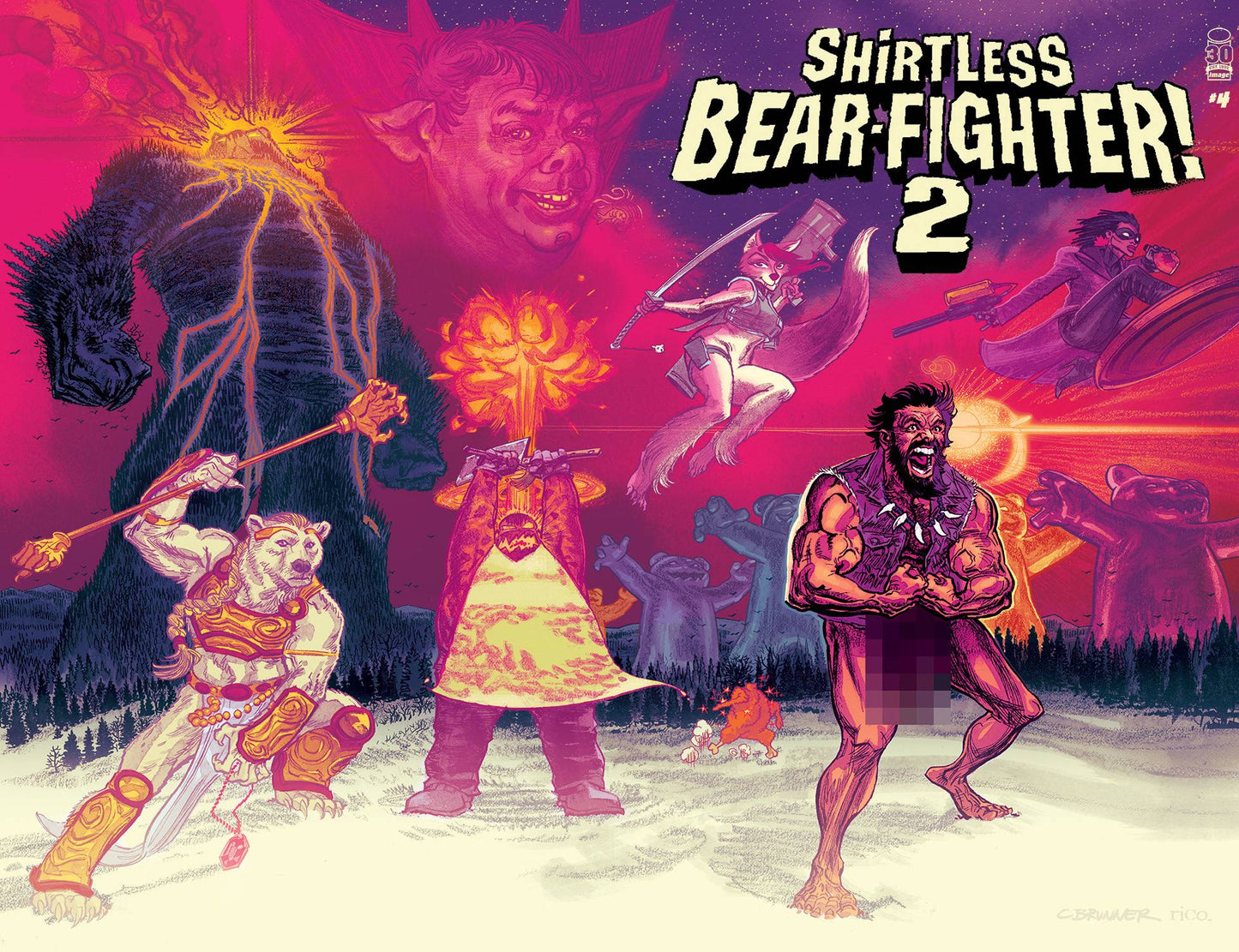 The One Stop Shop Comics & Games Shirtless Bear-Fighter 2 #4 (Of 7) Cvr B Brunner (11/16/2022) IMAGE COMICS