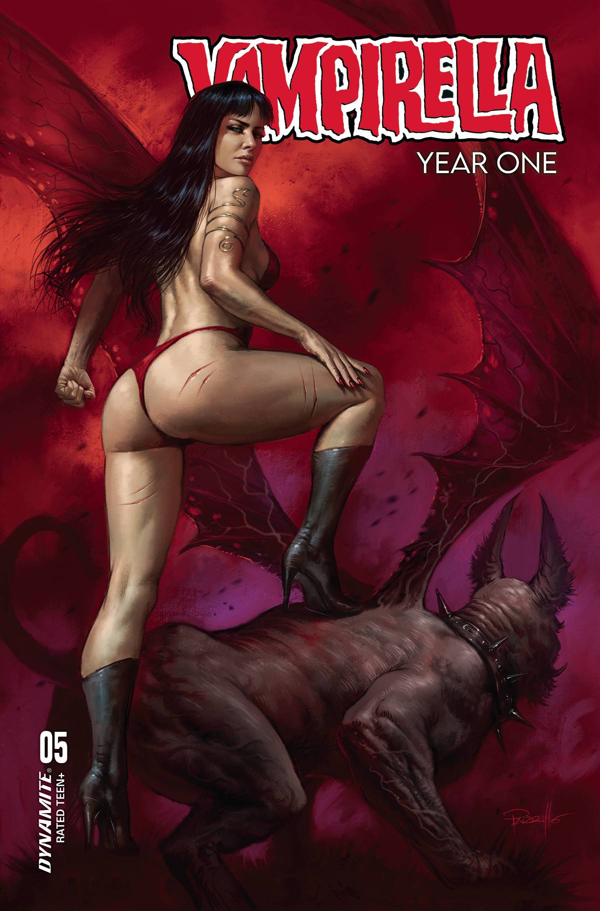 The One Stop Shop Comics & Games Vampirella Year One #5 Cvr B Parrillo (12/28/2022) DYNAMITE