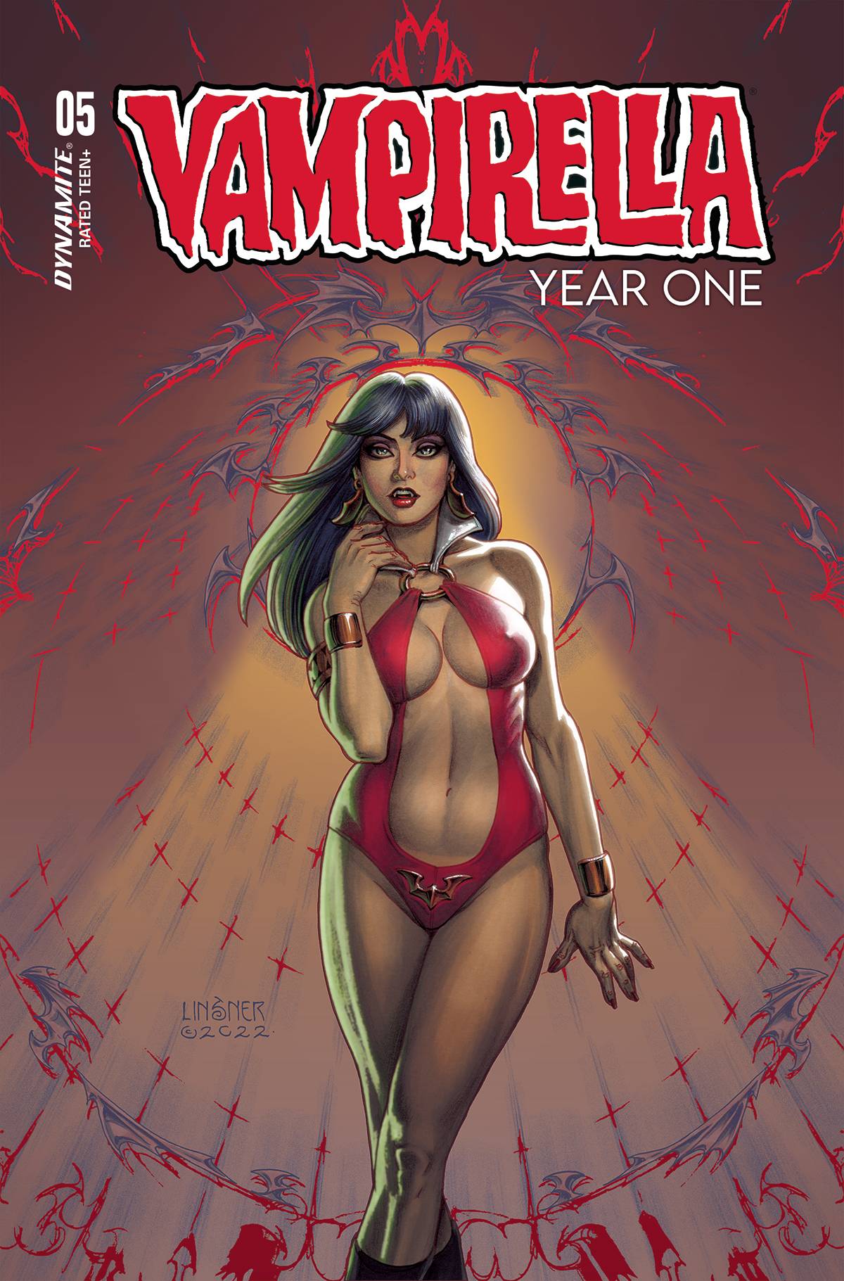 The One Stop Shop Comics & Games Vampirella Year One #5 Cvr G 15 Copy Incv Linsner Original (12/28/2022) DYNAMITE