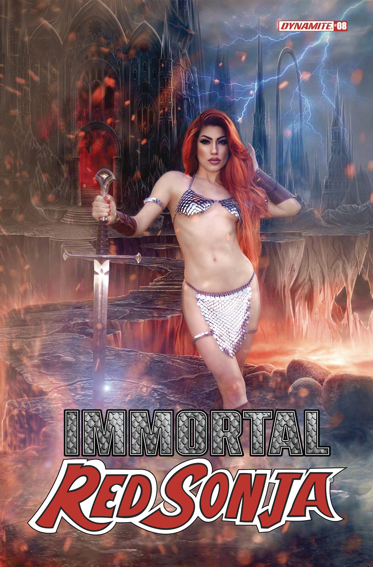 The One Stop Shop Comics & Games Immortal Red Sonja #8 Cvr E Cosplay (11/16/2022) DYNAMITE